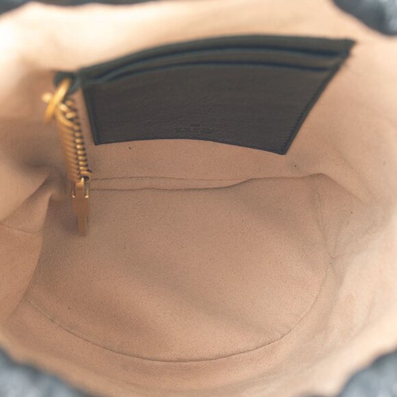 GUCCI Black Leather GG Marmont Shoulder Bag - Picture 9 of 12